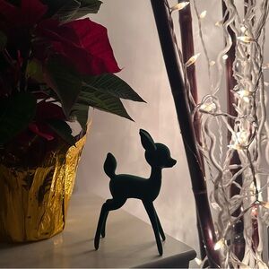 Flocked Cute Christmas Reindeer